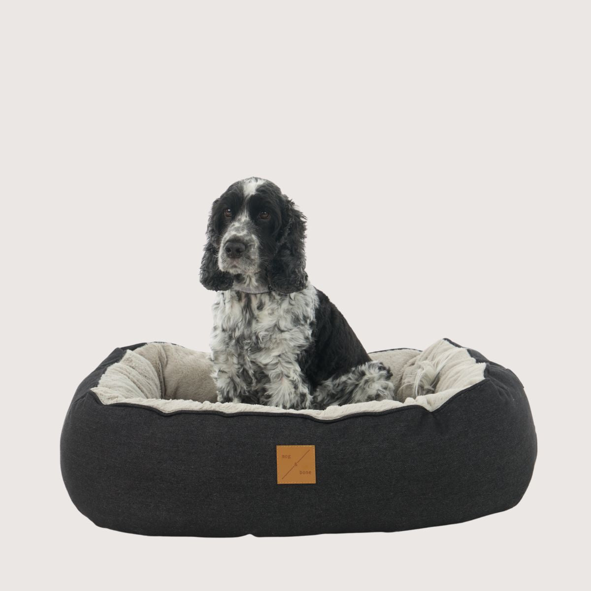 4 Seasons Reversible Circular Dog Bed - Black Denim