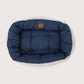 4 Seasons Reversible Circular Dog Bed - Blue Denim