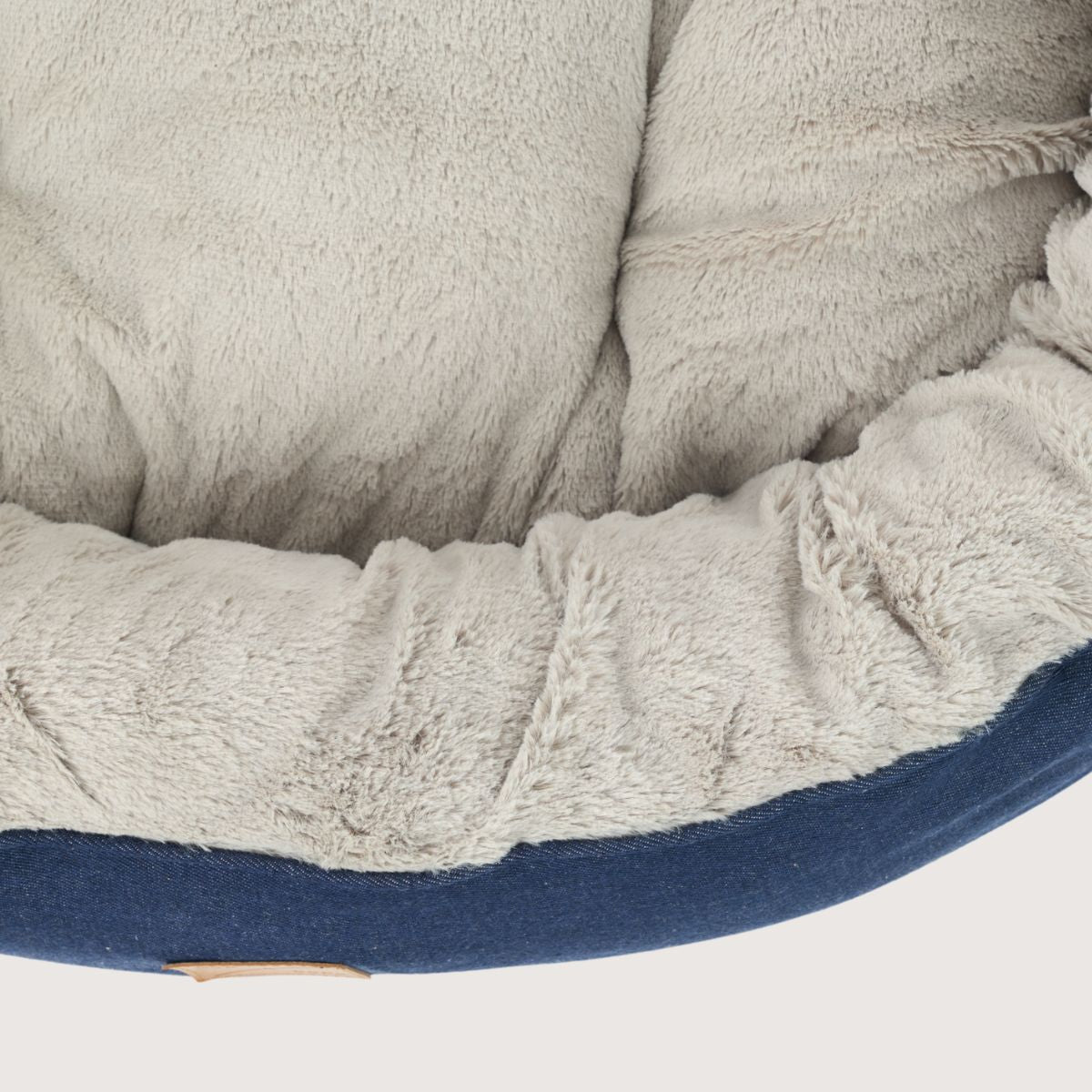 4 Seasons Reversible Circular Dog Bed - Blue Denim