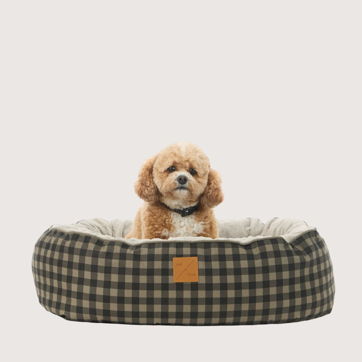 Mocha/Black Gingham Print