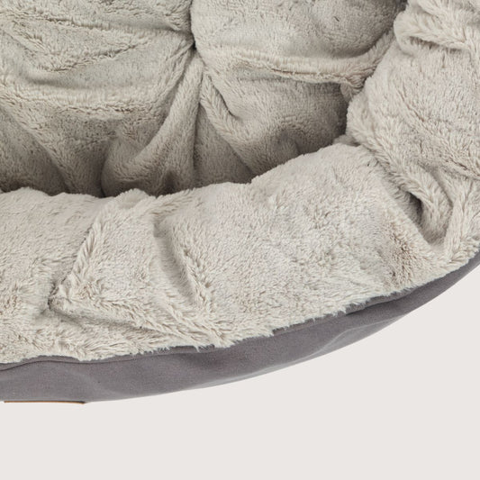 4 Seasons Reversible Circular Dog Bed - Mocha