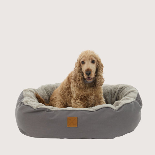 4 Seasons Reversible Circular Dog Bed - Mocha
