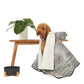 Pet Blanket with Fleece - Black Wave Print