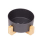 Bamboo Dog Bowl - Single with Stand - Black