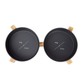 Bamboo Dog Bowls - Double with Stand - Black