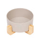 Bamboo Dog Bowl - Single with Stand - Mocha