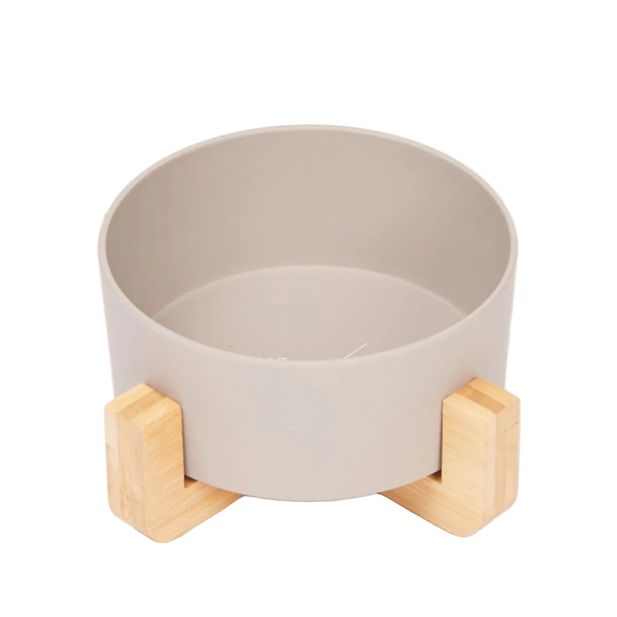 Bamboo Dog Bowl - Single with Stand - Mocha