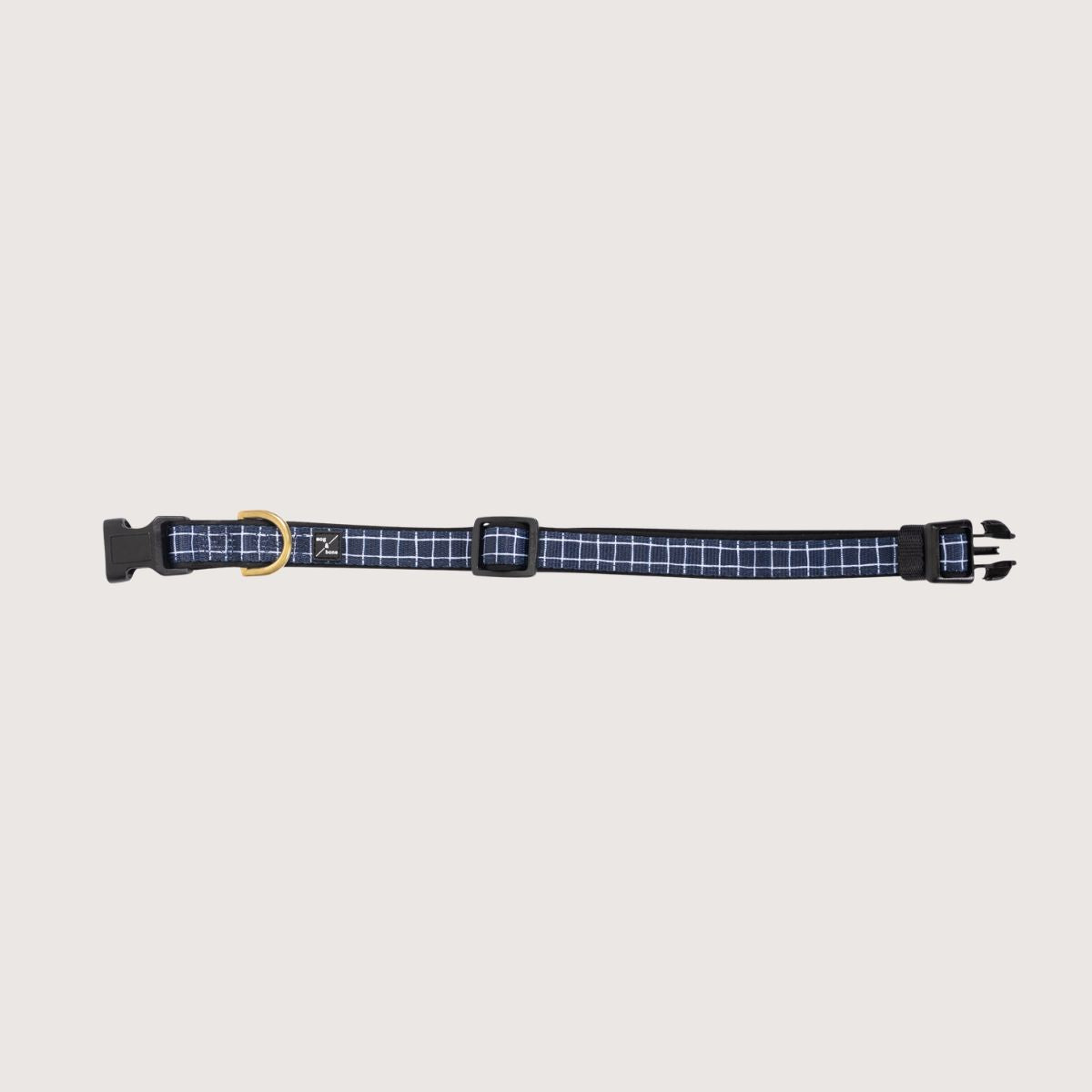 Neoprene Dog Collar - Navy Check