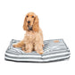Cushion Dog Bed - Charcoal Hampton Stripe