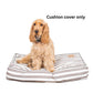 Cushion Bed COVER - Latte Hampton Stripe