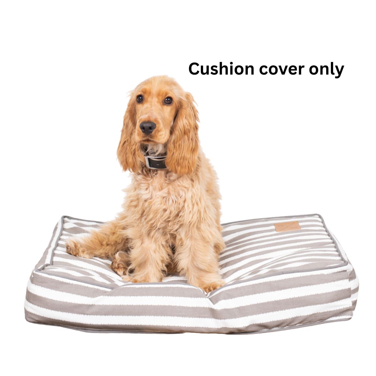 Cushion Bed COVER - Latte Hampton Stripe
