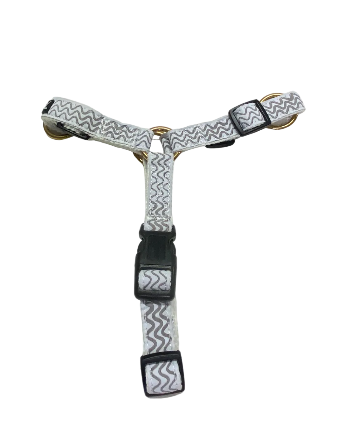 Hemp Dog Harness - Mocha Wave Print