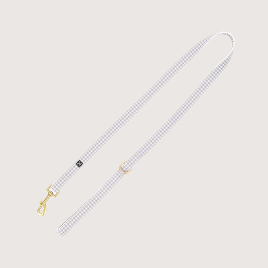 Hemp Dog Lead - Mocha Gingham Print