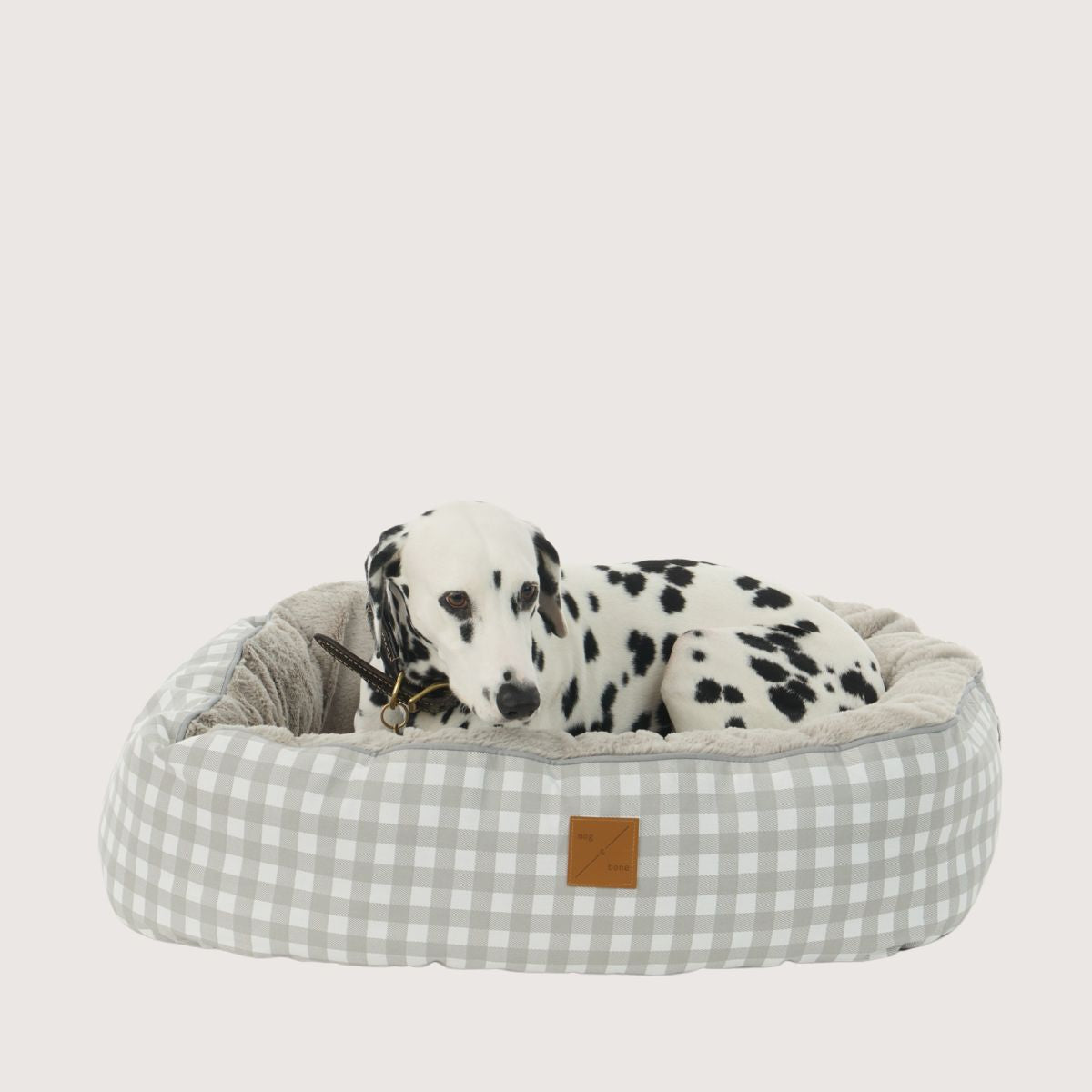Grey Gingham Print