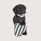Toy - Heart Shape, soft - Charcoal Hamptons Stripe