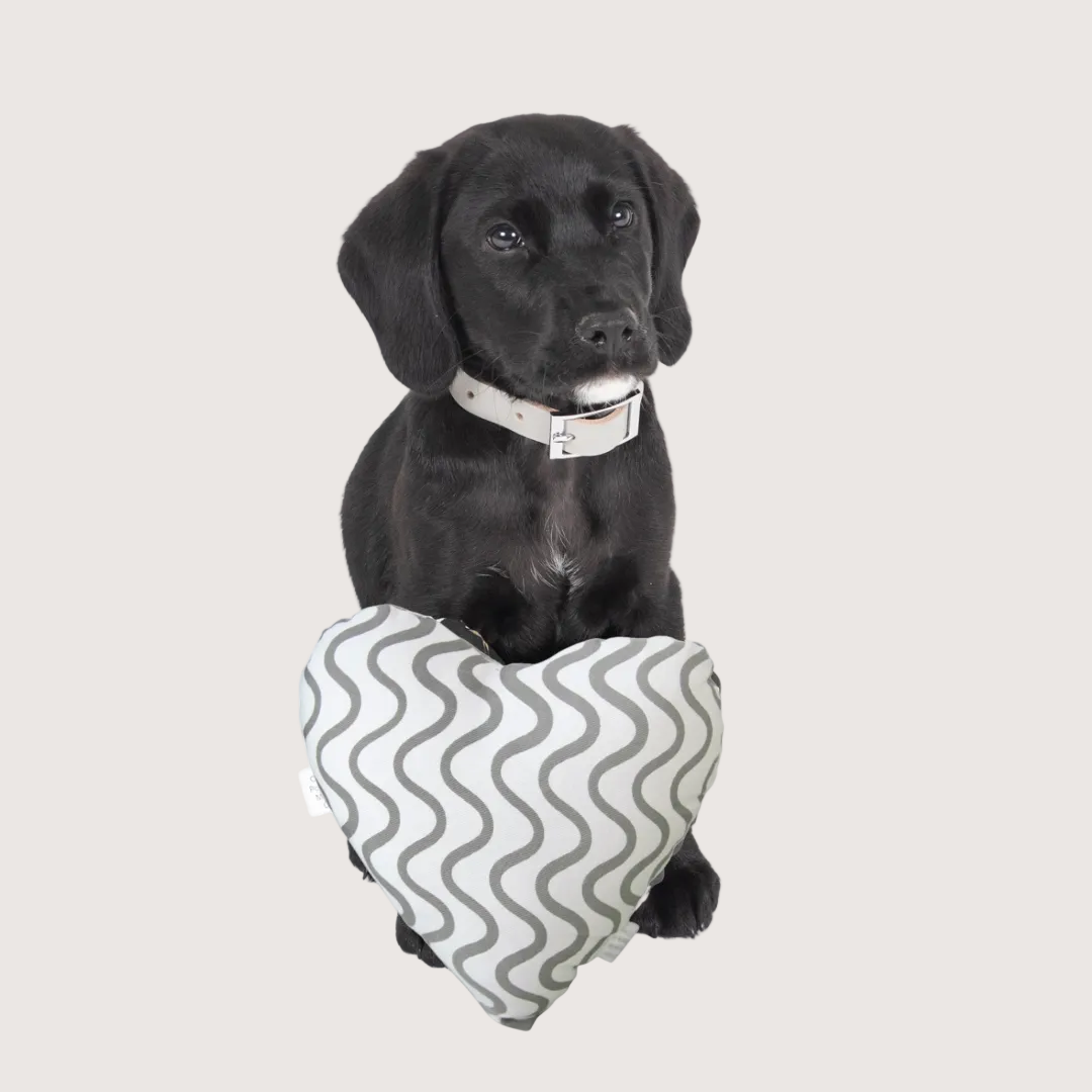 Toy - Heart Shape, soft - Mocha Wave Print