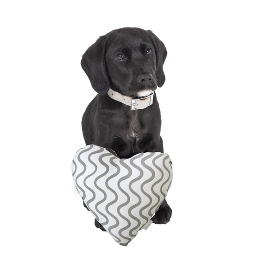 Toy - Heart Shape, soft - Mocha Wave Print