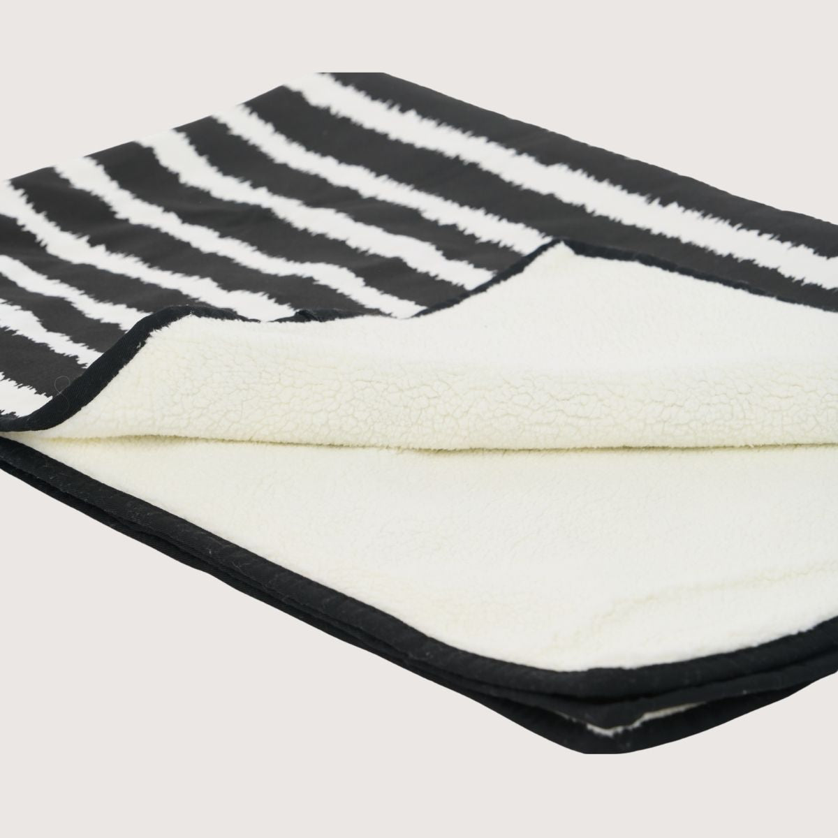Pet Blanket with Fleece - Black Artisan Print