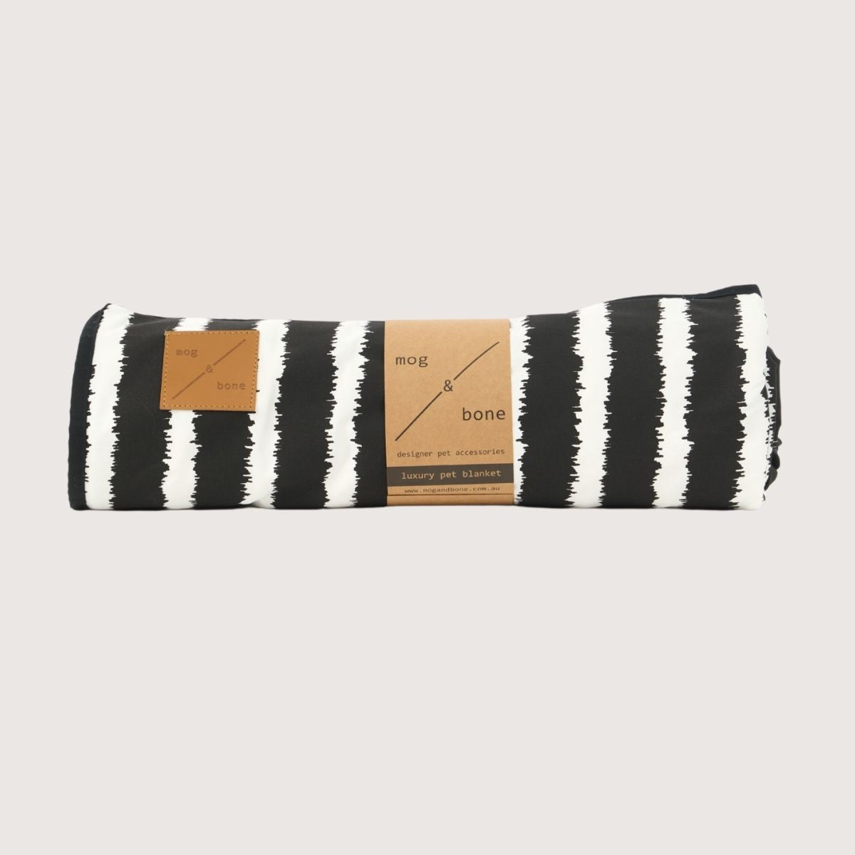 Pet Blanket with Fleece - Black Artisan Print