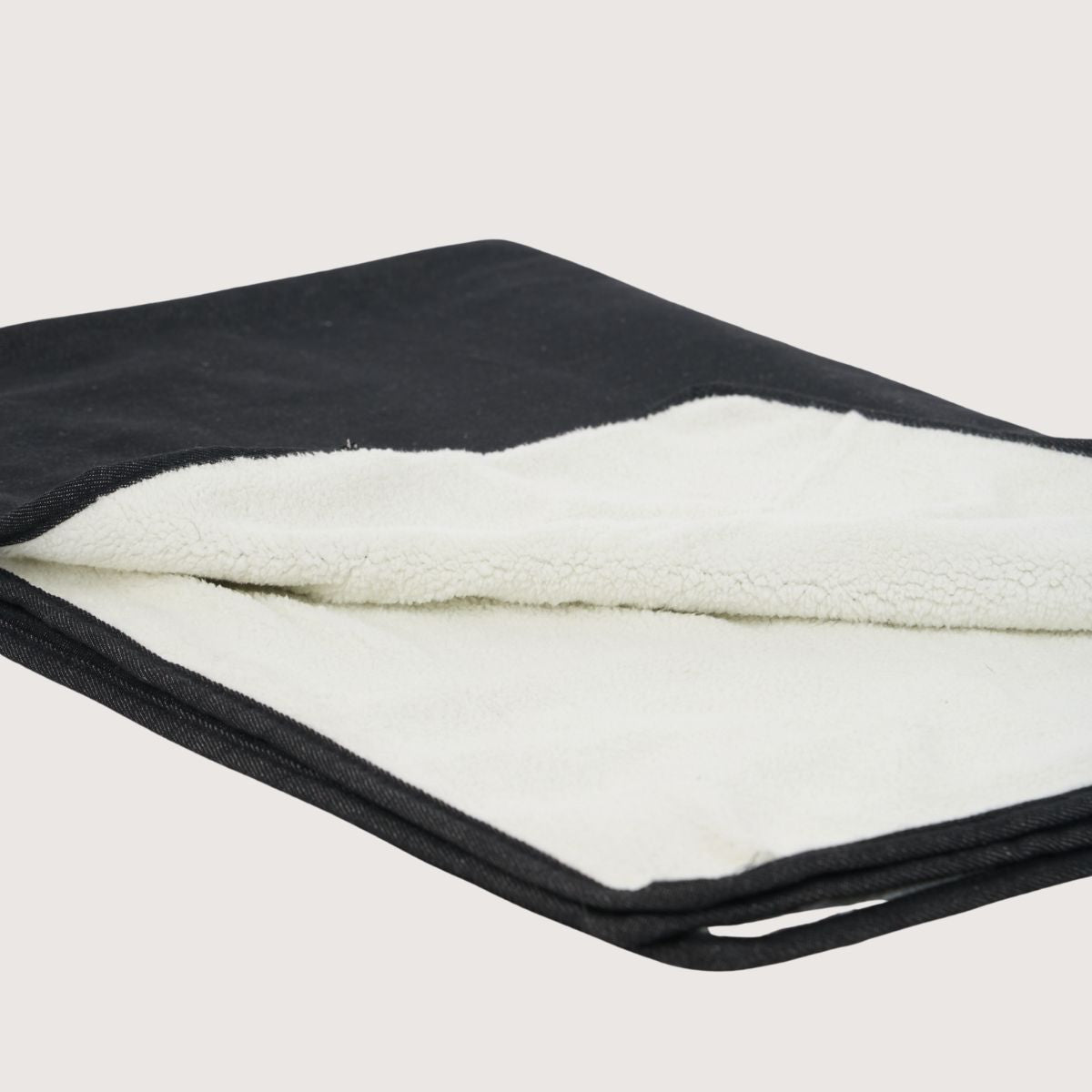 Pet Blanket with Fleece - Black Denim