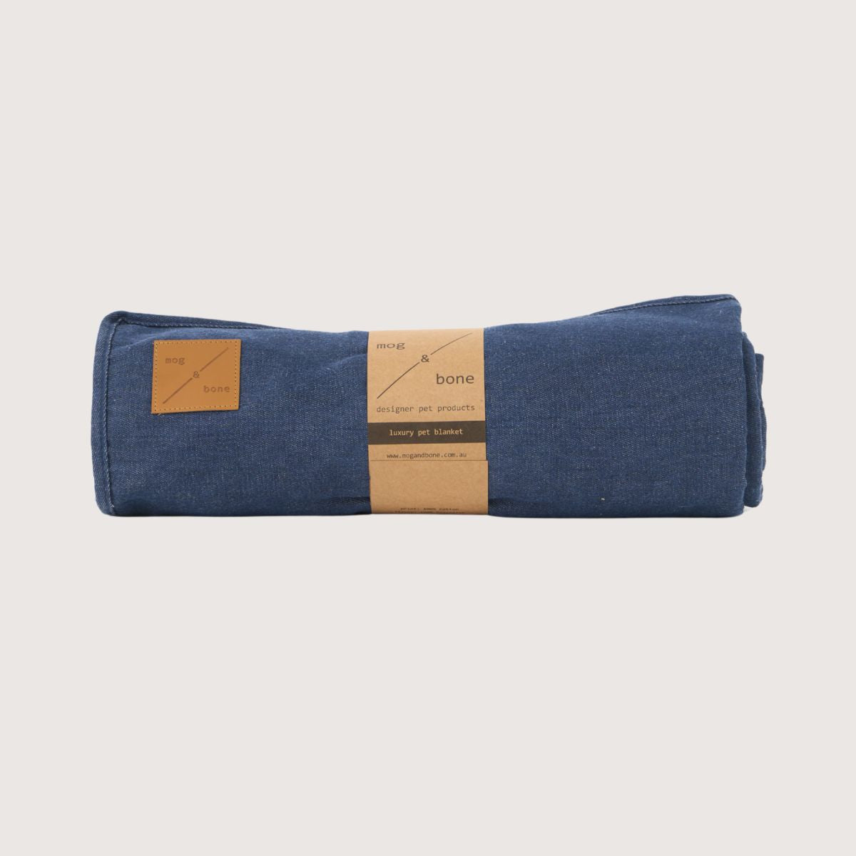 Pet Blanket with Fleece - Blue Denim