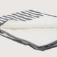 Pet Blanket with Fleece - Charcoal Hamptons Stripe Print