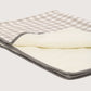 Pet Blanket with Fleece - Mocha Gingham Print