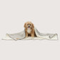 Pet Blanket with Fleece - Mocha Wave Print