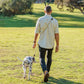 Rope Dog Lead (1.8m) - Multi Function with Leather & Brass Fittings - Natural
