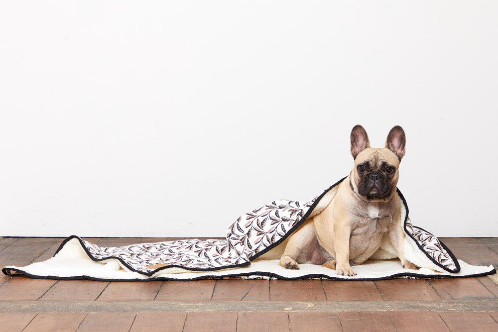 Mog and Bone Designer Dog Fleece Blanket - Shadow Quartz Print