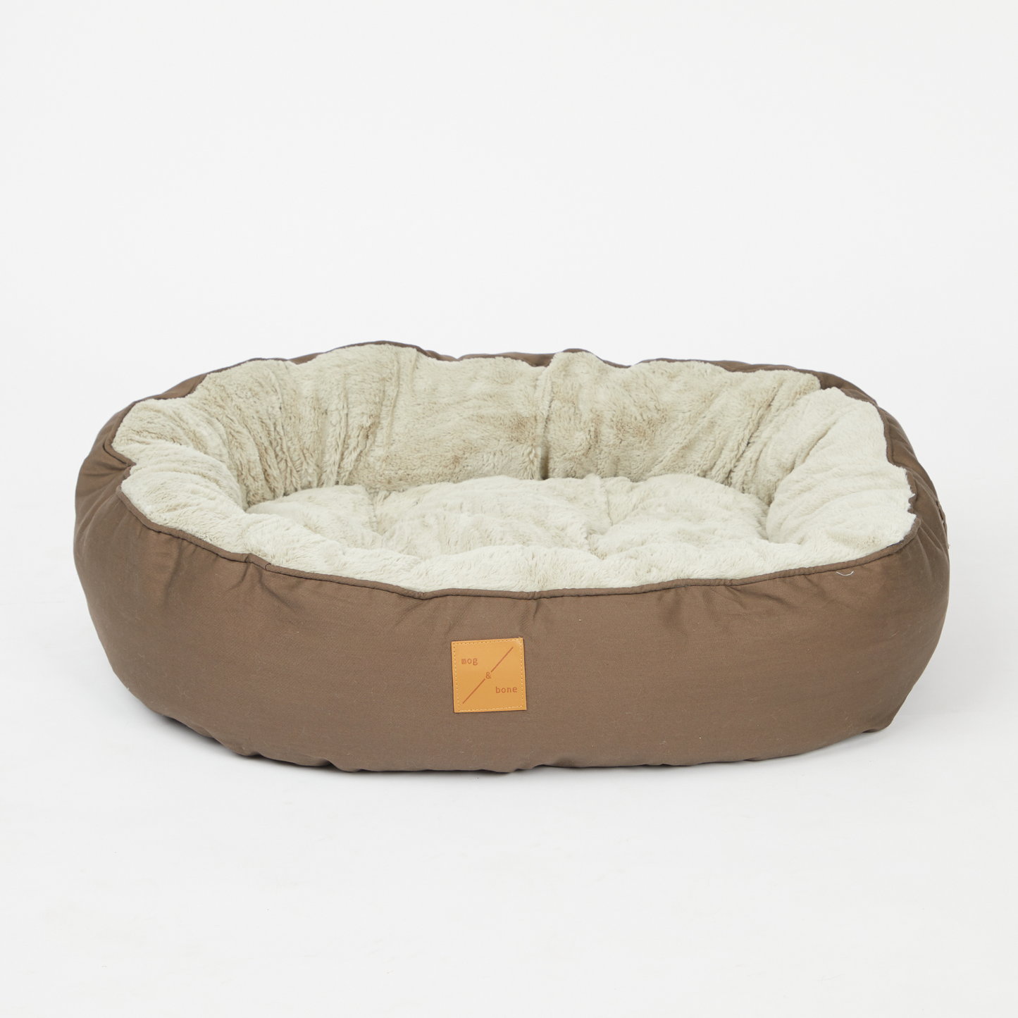4 Seasons Reversible Circular Dog Bed- Mocha