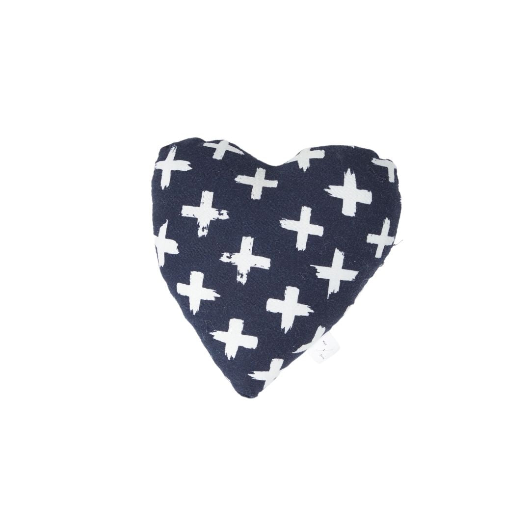 Heart Shaped Soft Dog Toy - Navy Cross