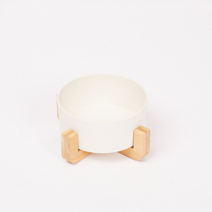 Single Bamboo Dog Bowl Natural