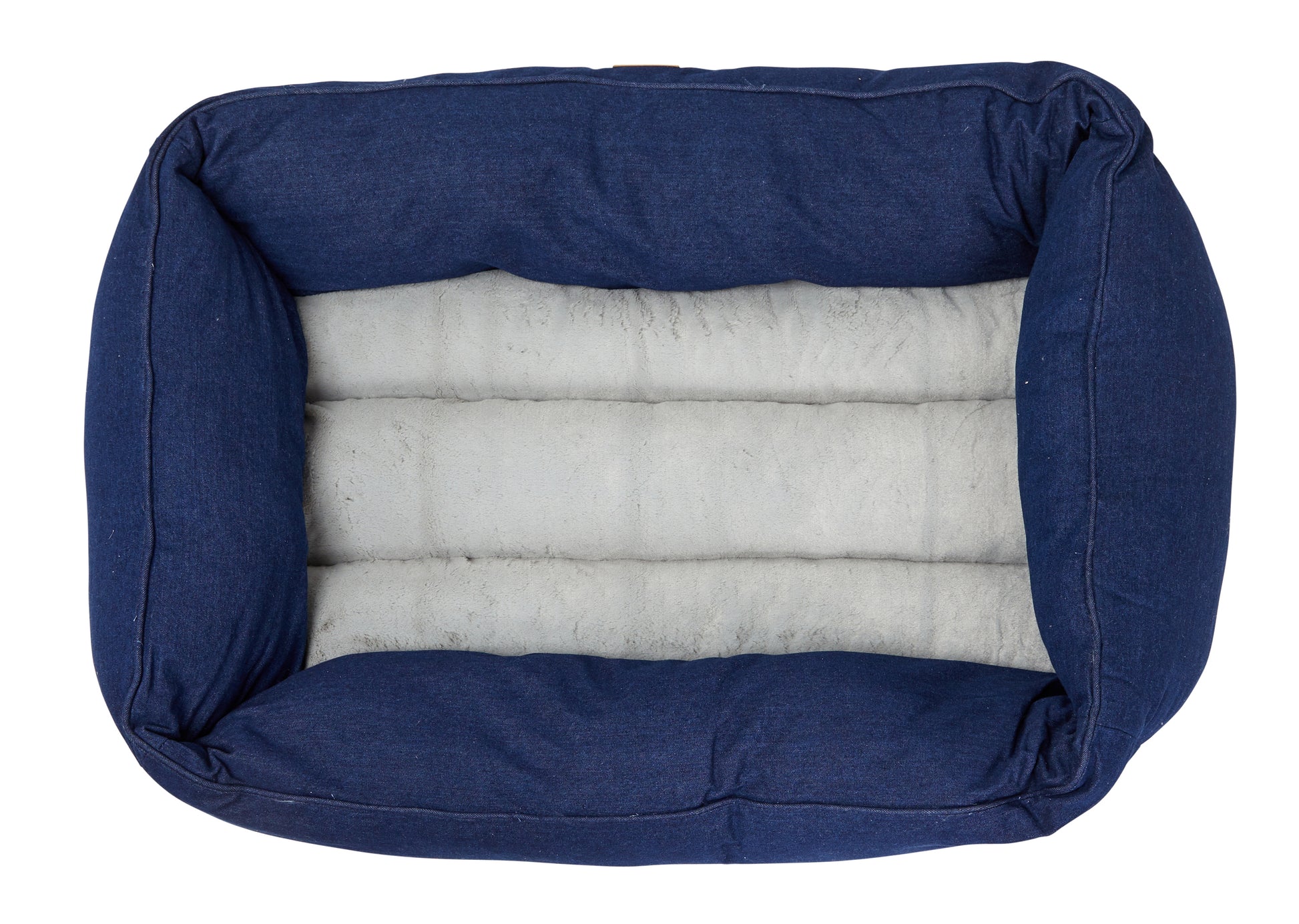 Mog & Bone Pet Products Bolster Dog Bed - Blue Denim