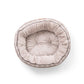 Cat Bed - Reversible - Latte Inverse Mosaic Print