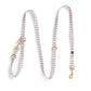 Hemp Dog Lead - Multi Function with Leather & Brass Fittings  - Latte Mosaic Print
