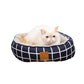 Reversible Cat Bed - Navy Check Print