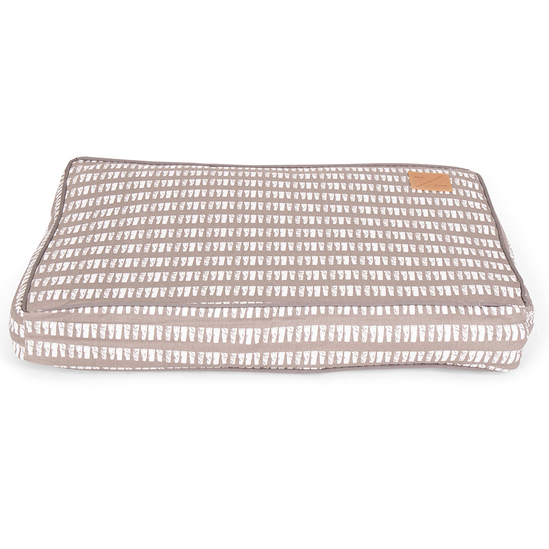 Mog and Bone Classic Cushion Dog Bed - Latte Inverse Mosaic