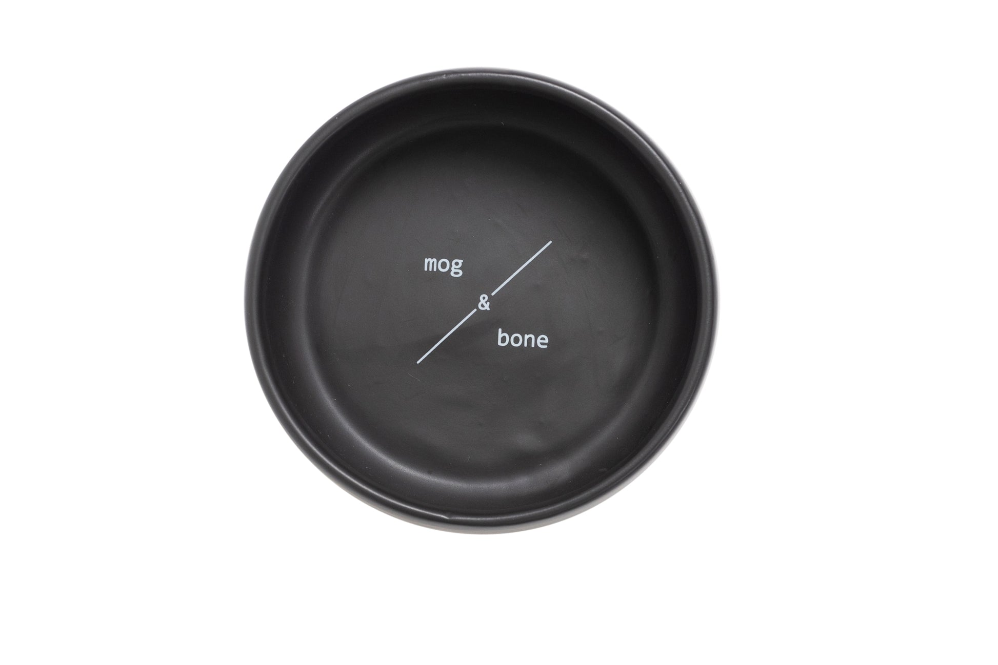 Mog and Bone Designer Handmade Ceramic Dog Bowl - Black 800ml