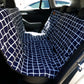 Mog and Bone Designer Dog Car Seat Cover - Navy Check