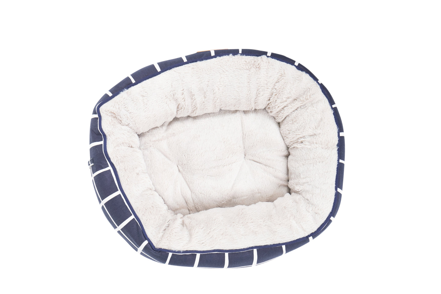 Cat Bed - Reversible - Navy Check