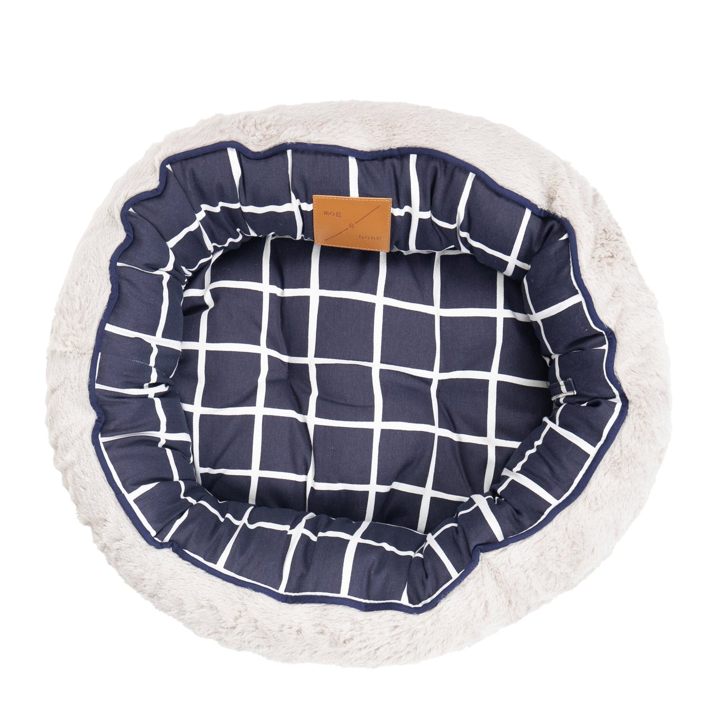 Cat Bed - Reversible - Navy Check