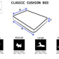 Mog and Bone Classic Cushion Dog Bed Sizes