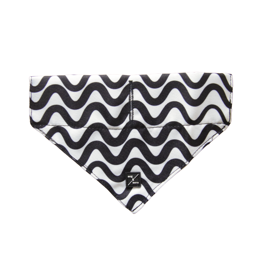 Mog and Bone Dog Bandana - Black Wave