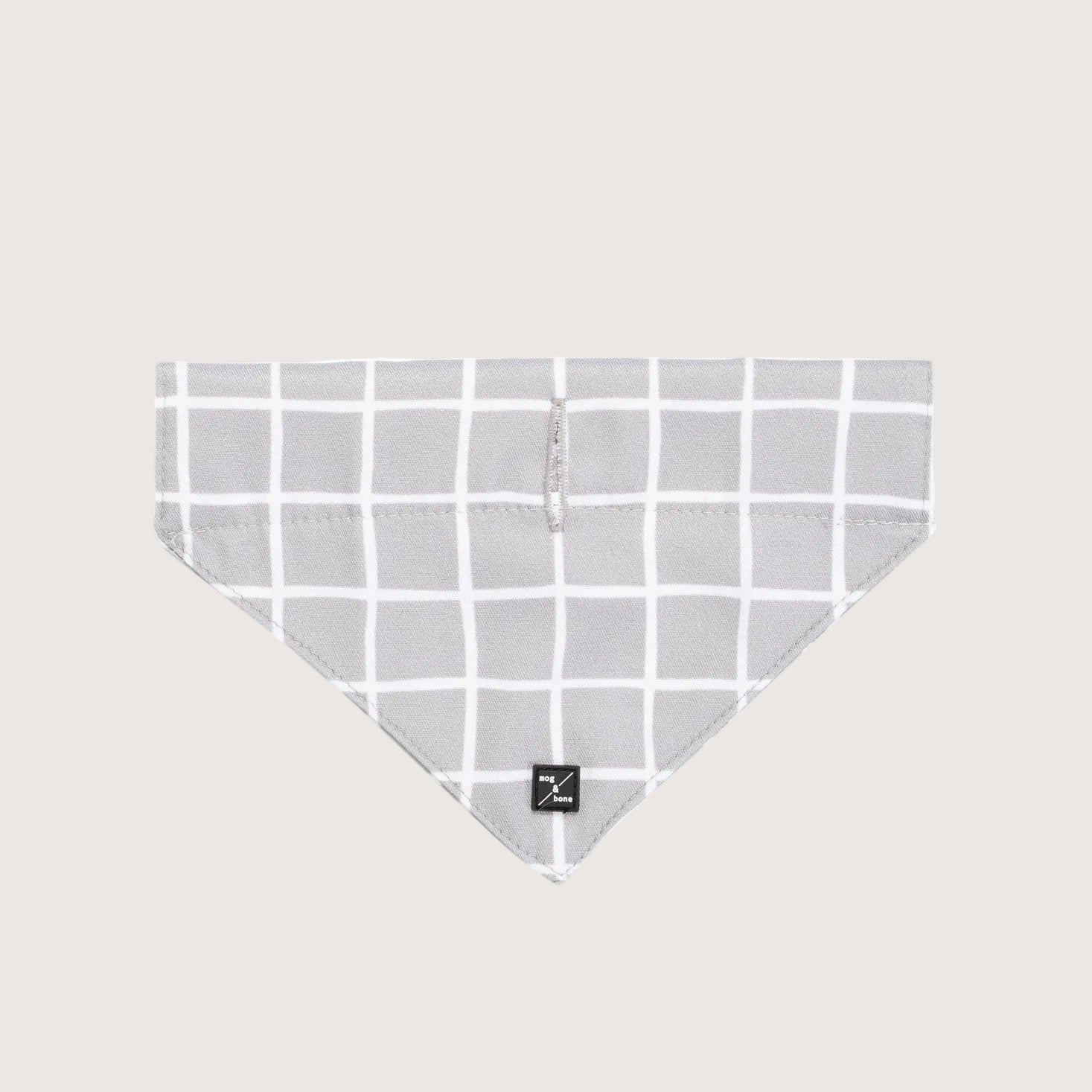 Mog and Bone Designer Dog Bandana - Grey Check Print