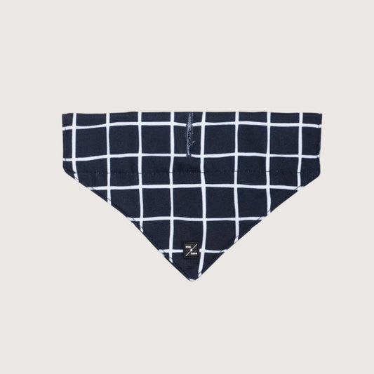 Mog and Bone Designer Dog Bandana - Navy Check Print