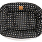 Mog & Bone 4 Seasons Reversible Circular Dog Bed - Black Metallic Cross Print
