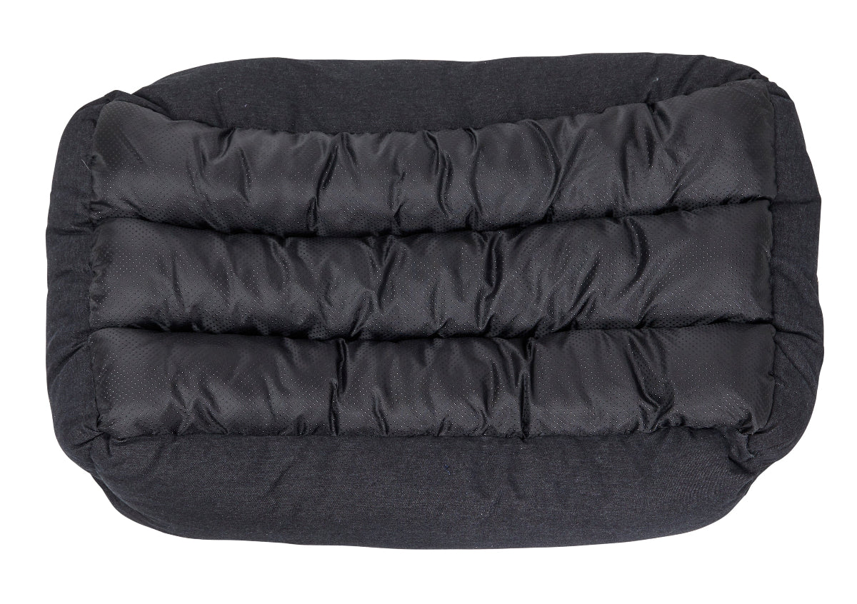 Bolster Dog Bed - Black Denim