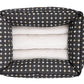Mog & Bone Bolster Dog Bed  - Black Metallic Cross Print