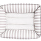 Mog & Bone Pet Products Bolster Dog Bed  - Latte Hampton Stripe Print